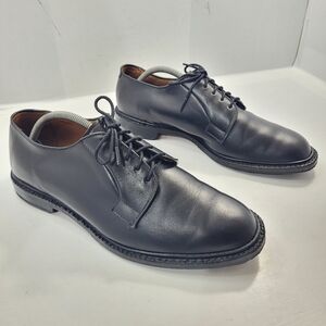 ALLEN EDMONDS LEEDS PLAIN-TOE BLUCHER BLACK DRESS SHOES MEN'S SIZE 9.5 3E